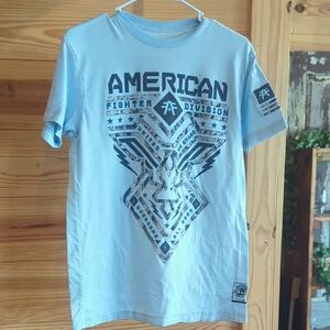♥️5/$25 American Fighter Light Blue Graphic Tee